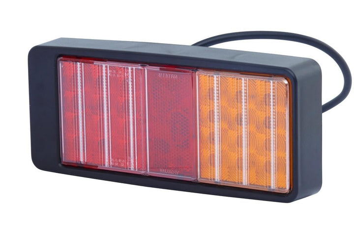 HELLA - Heckleuchte - Valuefit - LED - 12/24V - Anbau/geschraubt - Lichtscheibenfarbe: rot/gelb - St