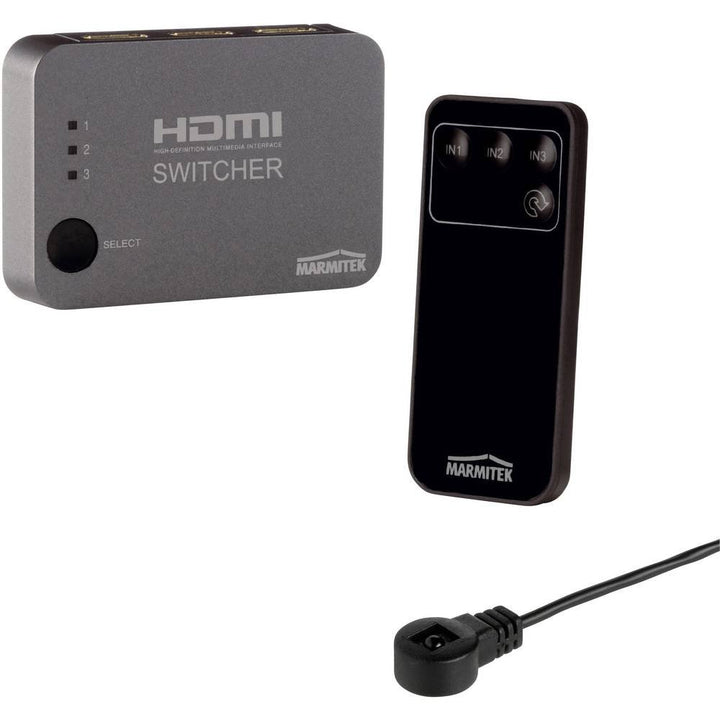Marmitek Connect 310 UHD - HDMI Switch - HDMI Schalter - 3 ein / 1 aus - Ultra HD - 4K60 - 3840 x 21