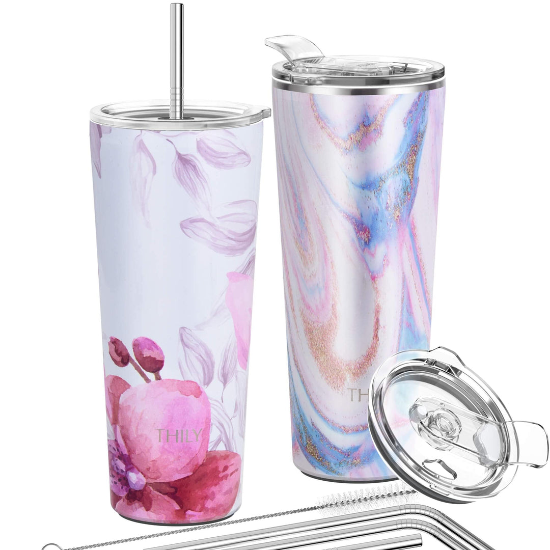 Vakuumisolierter Edelstahlbecher – THILY 780 ml dreifach isolierter Reisebecher mit spritzwassergesc