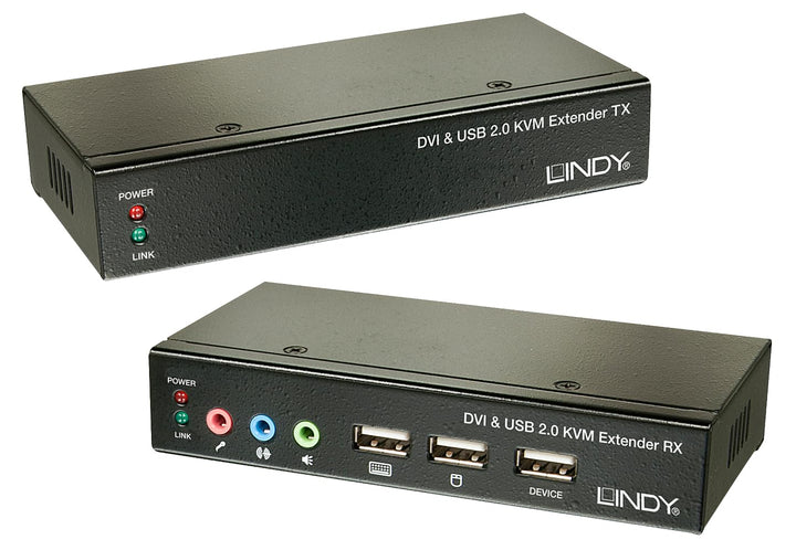 LINDY 39377 Cat.5 KVM Extender Classic DVI USB Audio, 50m