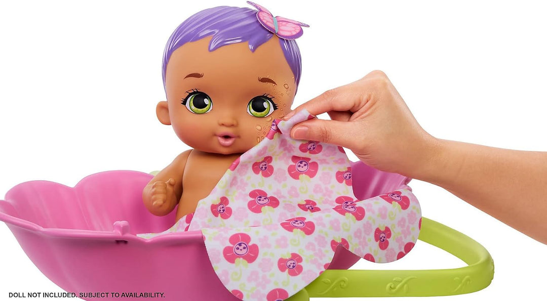 My Garden Baby HBH46 - 2-in-1 Badewanne & Bett Spielset (29,2 cm), mit Zubehörteilen wie Seife, Kiss