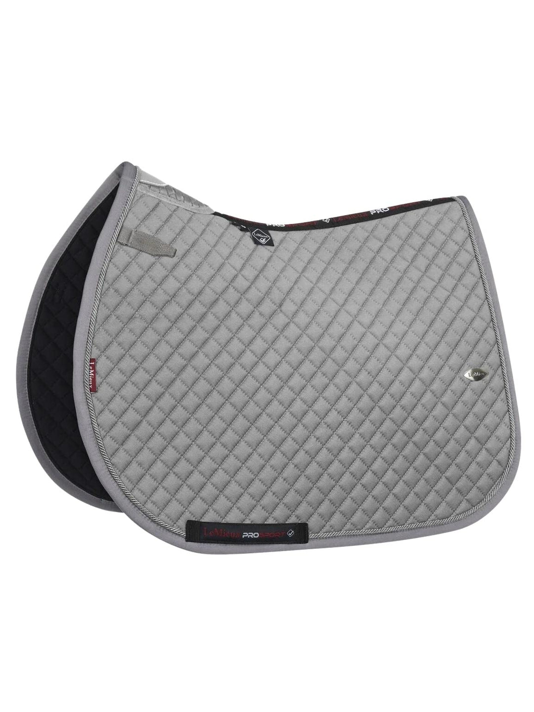 LeMieux X-Grip Silicone Eurojump Square Sattelpolster L Grauer Widerristentlastungssprung, L Grauer