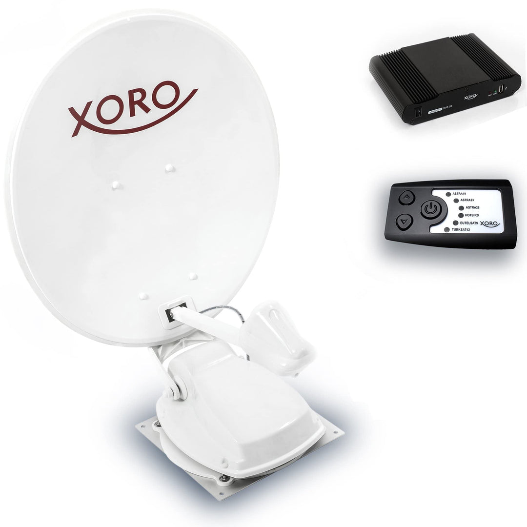 XORO MTA 65 Twin - 65 cm vollautomatische Satellitenantenne, stationär &amp; mobil einsetzbar, 12/24 Vol