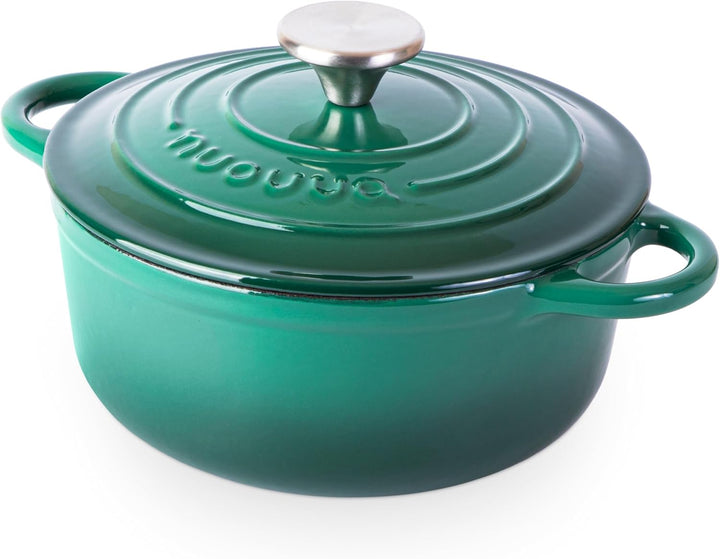 Schmortopf aus Gusseisen mit Deckel, antihaftbeschichtet, ofenfest, emailliert, stabiles Dutch Oven