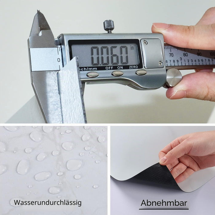 Livelynine 16 Fliesen PVC Bodenbelag Fliesenoptik Küche Wasserdicht Bodenbelag Bad Bodenfliesen Selb