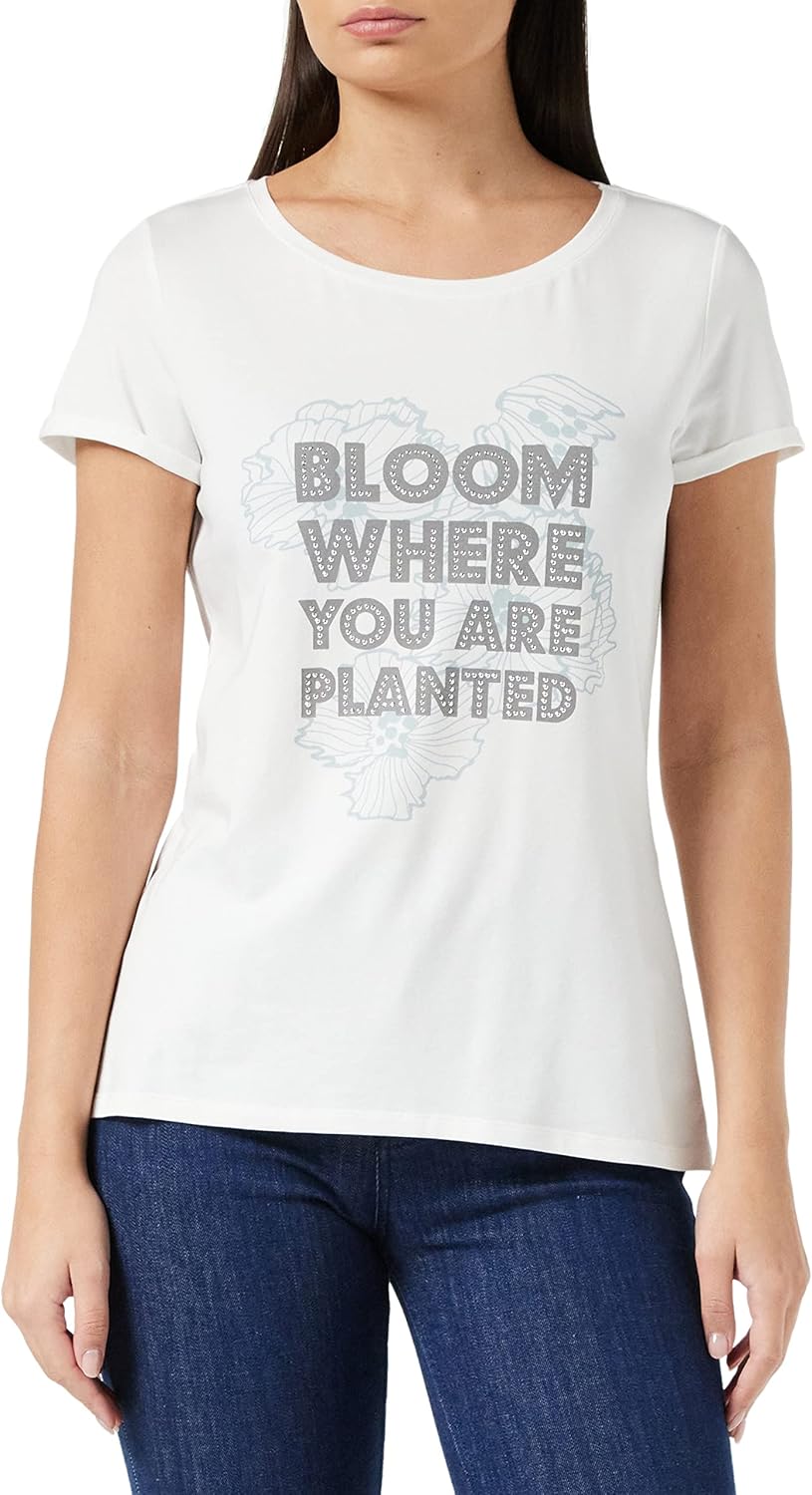 comma Damen T-Shirt 38 Mehrfarbig (01d8 Jewel Placed 01d8), 38 Mehrfarbig (01d8 Jewel Placed 01d8)