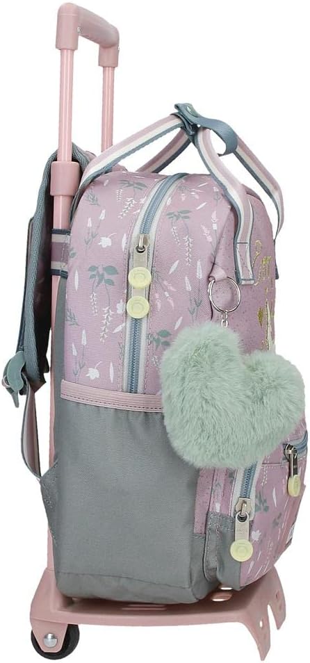 Enso Beautiful Day Vorschulrucksack mit Lila Trolley 23x28x10 cm Polyester 6,44L Rucksack 28 + Troll