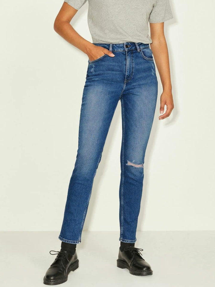 Jack & Jones Women's Jeans 28W / 34L Medium Blue Denim, 28W / 34L Medium Blue Denim