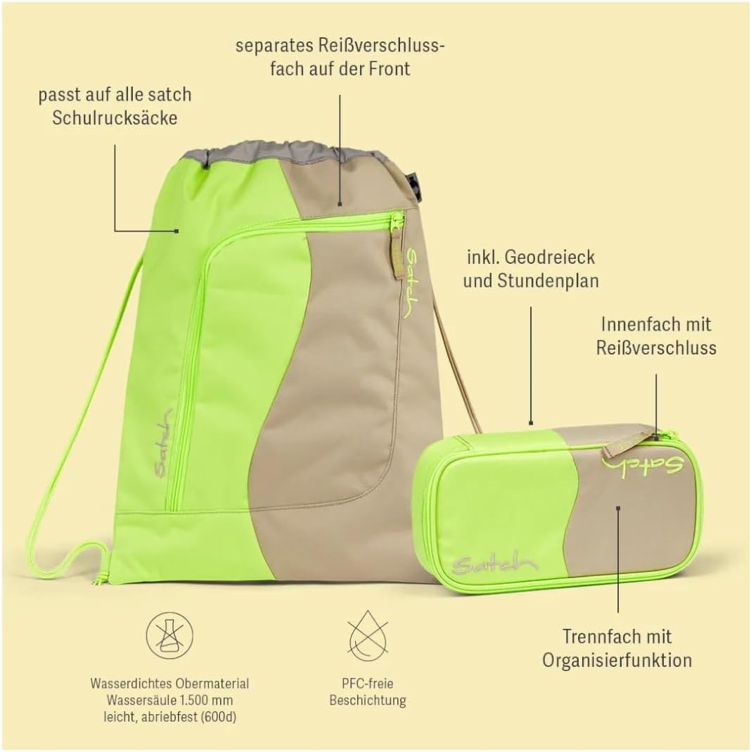 Satch Pack Bundle ab 5. Klasse ergonomisch 4-teilig 30L Stauraum standfest Organisationstalent Doubl