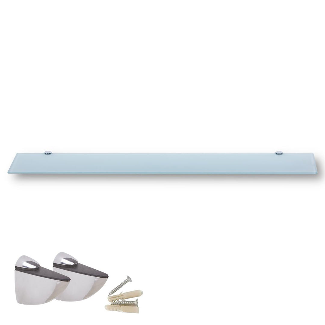 Euro Tische Wandregal aus Glas mit 6mm ESG Sicherheitsglas - Ideal als Badregal/Glasregal für Badezi