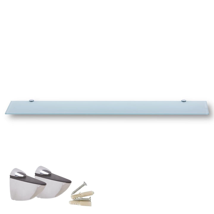 Euro Tische Wandregal aus Glas mit 6mm ESG Sicherheitsglas - Ideal als Badregal/Glasregal für Badezi