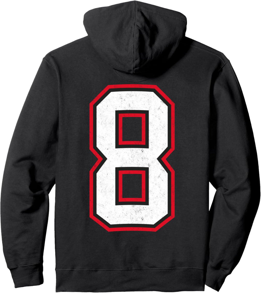 Number Eight 8 Nummer Acht 8 Pullover Hoodie