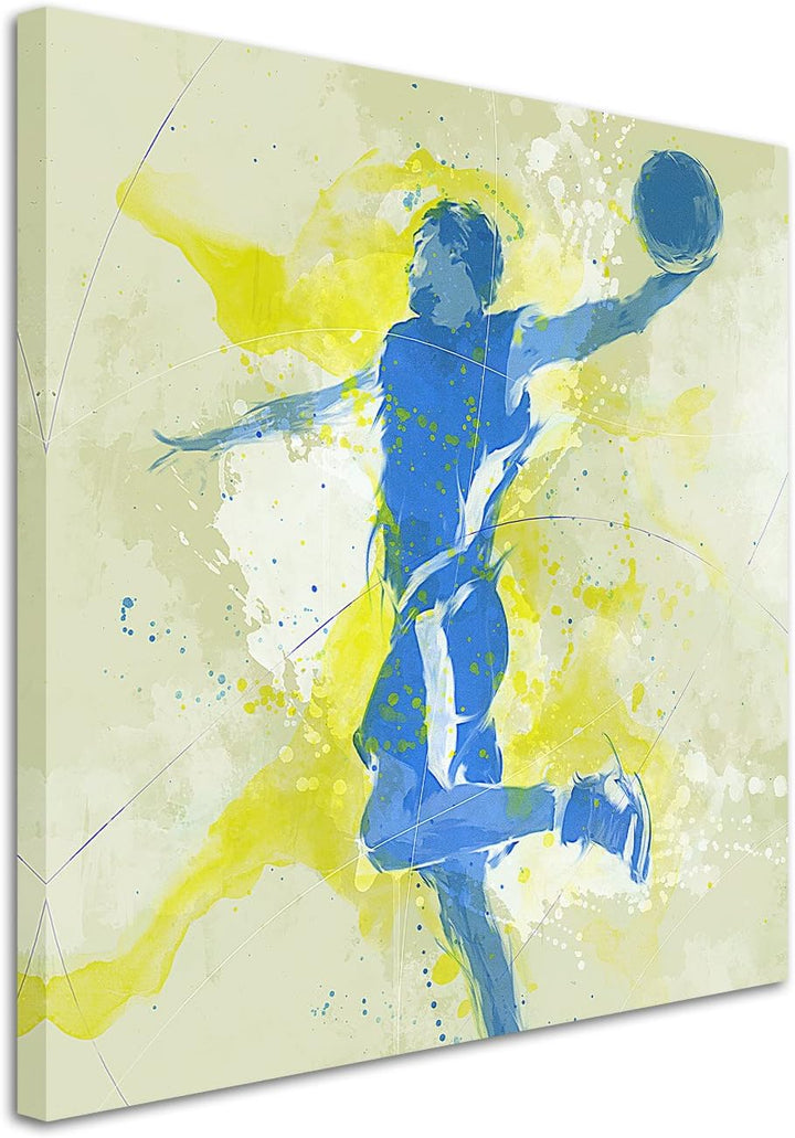 Paul Sinus Art Basketball VI 60x60cm SPORTBILDER Splash Art Wandbild Aquarell Art