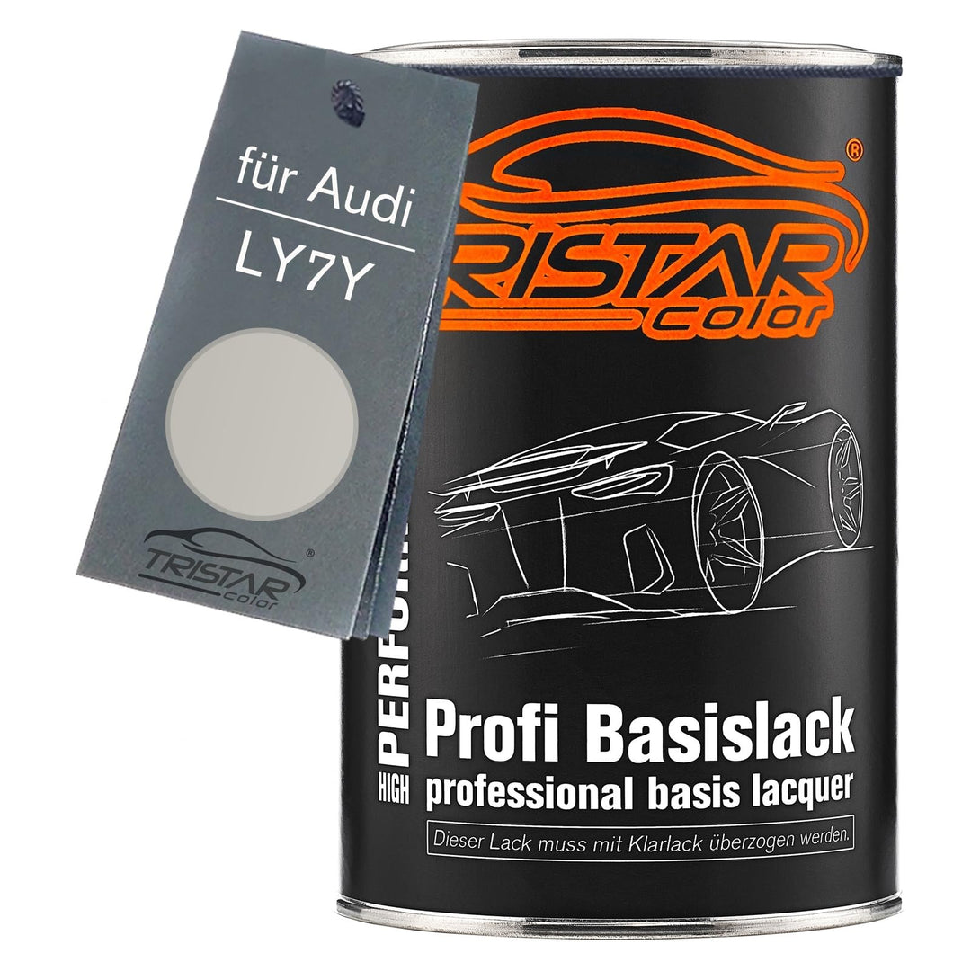 TRISTARcolor Autolack Dose spritzfertig für Audi LY7Y Zermattsilber Metallic Basislack 1,0 Liter 100