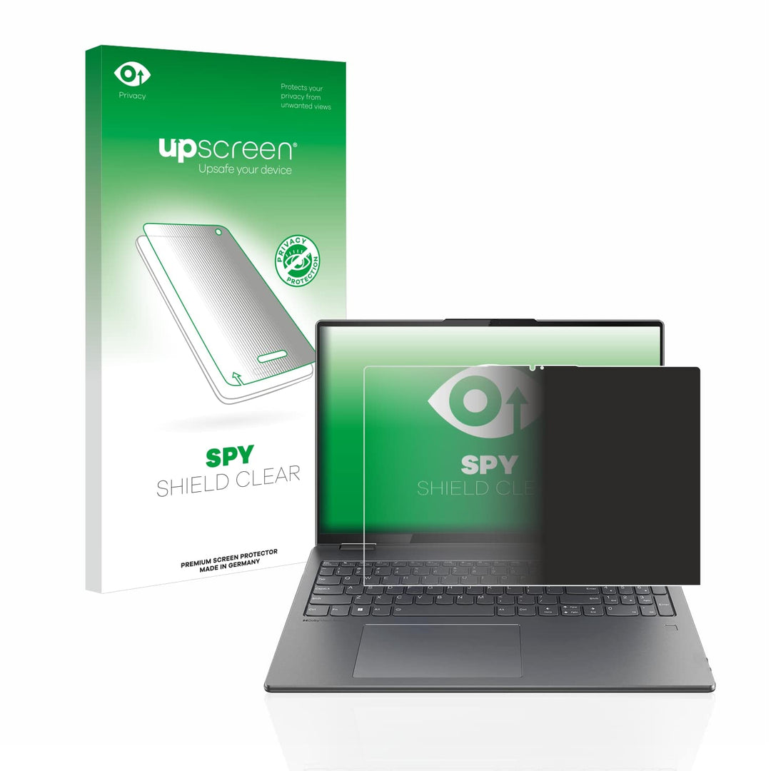 upscreen Anti-Spy Blickschutzfolie für Lenovo Yoga 7i Gen 7 16" Privacy Screen Displayschutz-Folie [