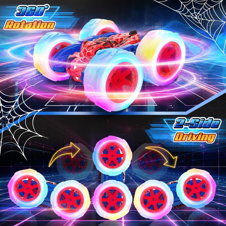 Mieryd Spider Ferngesteuertes Auto ab 3 4 5 6 7 8 9 10 Jahre, Rotation 360 ° Stunt RC Car mit LED, M