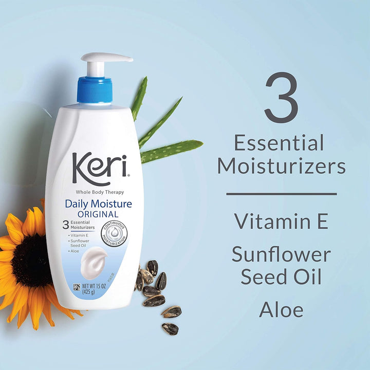 Keri Original Body Lotion für trockene Haut - 15 ounce / 445ml 443.6 ml (1er Pack), 443.6 ml (1er Pa