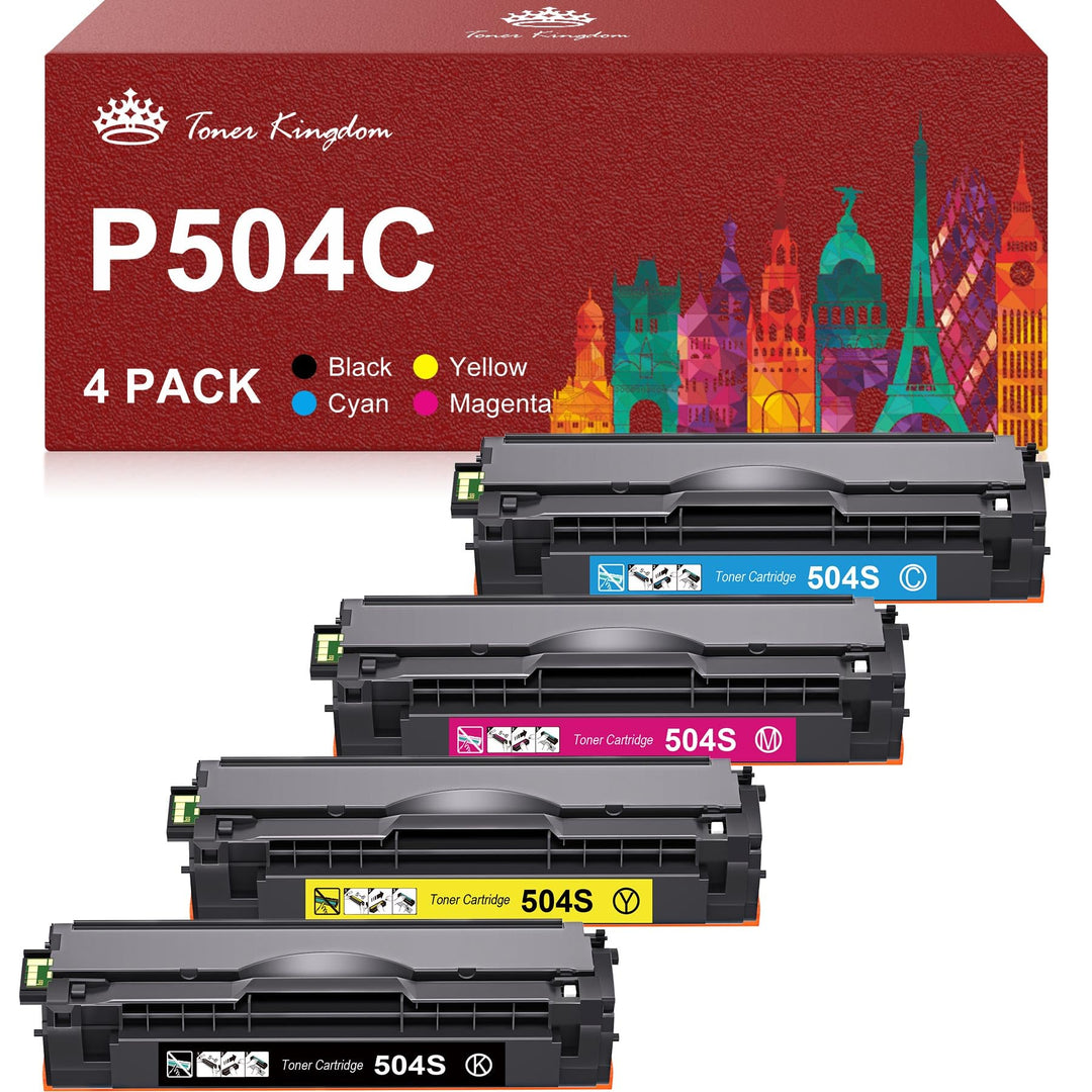 Toner Kingdom CLT-504S Tonerkartusche Kompatibel für Samsung CLT-P504C mit Xpress C1860FW C1810W CLX