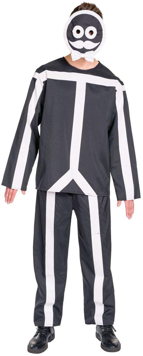 Rubie's Herren Kostüm Strichmännchen Karneval Fasching Gr. L