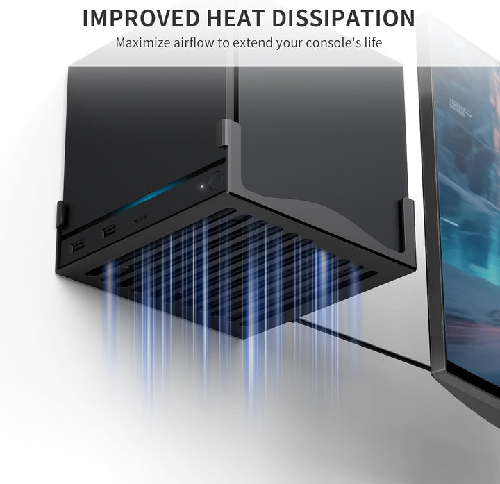 Wandhalterung kompatibel mit Steam Machine, robuste Metallhalterung mit belüftetem Boden, platzspare