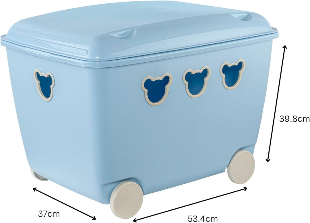 BranQ - Home essential - Multifunktionsbehälter für Spielzeug Bear 55 l, BPA-freier Kunststoff PP, B