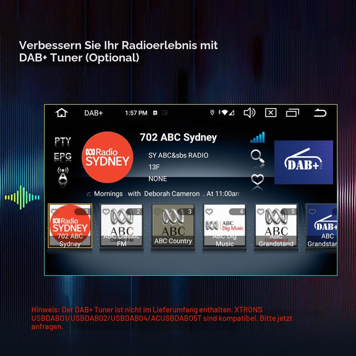 XTRONS 7 Zoll IPS Android 14 Autoradio mit Navi Octa Core 4+64GB für BMW E46 Rover ZT Eingebautes 4G