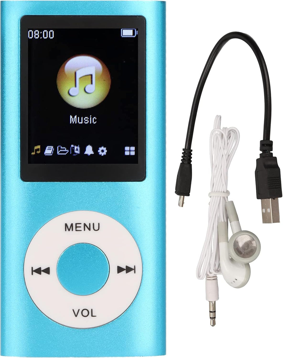 MP3-Player, Stilvoller, Multifunktionaler, Verlustfreier Sound, Schlanker 1,8-Zoll-LCD-Bildschirm, T