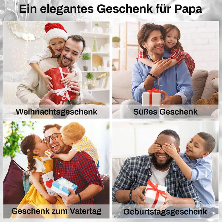 CheersLife Knotenarmband Geschenk Für Männer Braun Geflochtenes Leder Edelstahl Unendlichkeit Armbän