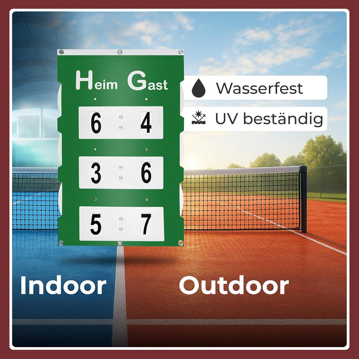 achilles Tennis Spielstand Anzeigetafel, Spielstandanzeige, professionelle Tennistafel, Indoor-Outdo