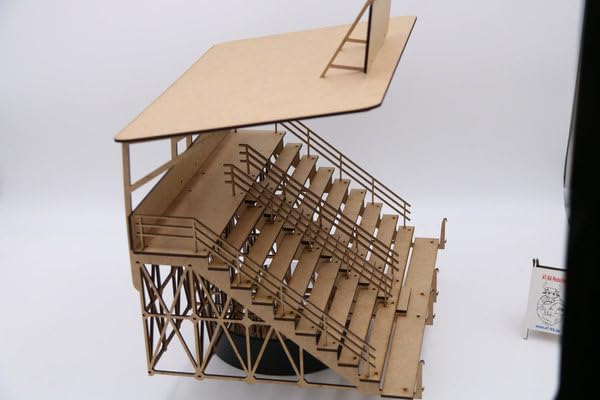 220004 Slotcar-Tribüne mit Dach Holz