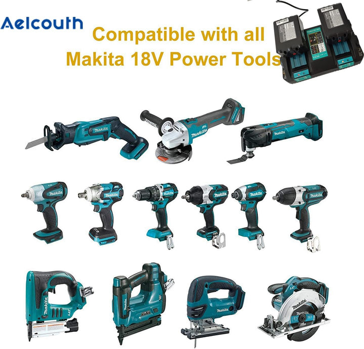 [2 Stück] 18V 5,0Ah 5000mAh Ersatz Akku für Makita DUC353Z DUR365UZ DUC303 DUC400 DMR109W Li-Ion Akk