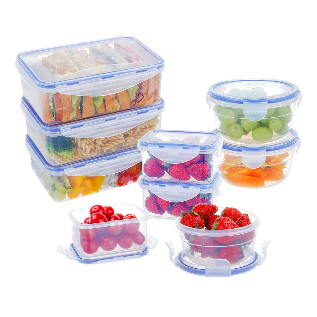 EASYLOCK 9PACK Plastik Frischhaltedosen Mit Deckel (1150ML*3+300ML*3+180ML*3), Aufbewahrungsbox mit
