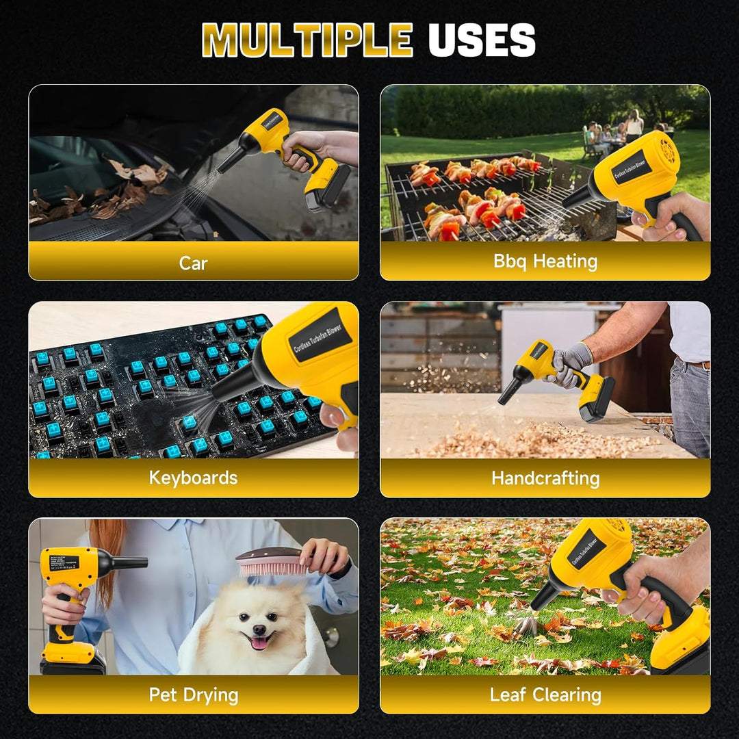 Mini Blattgebläse Kompatibel mit Dewalt 20V Batterie, 130000RPM Geschwindigkeitsblaser, bürstenloser