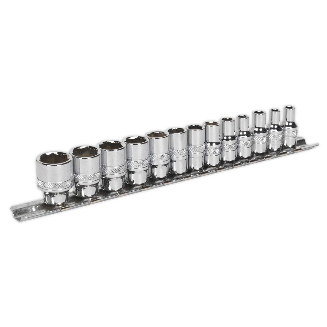 Sealey 13 Piece Metric Socket Set | 1/4"Sq Drive Lock-On 6pt
