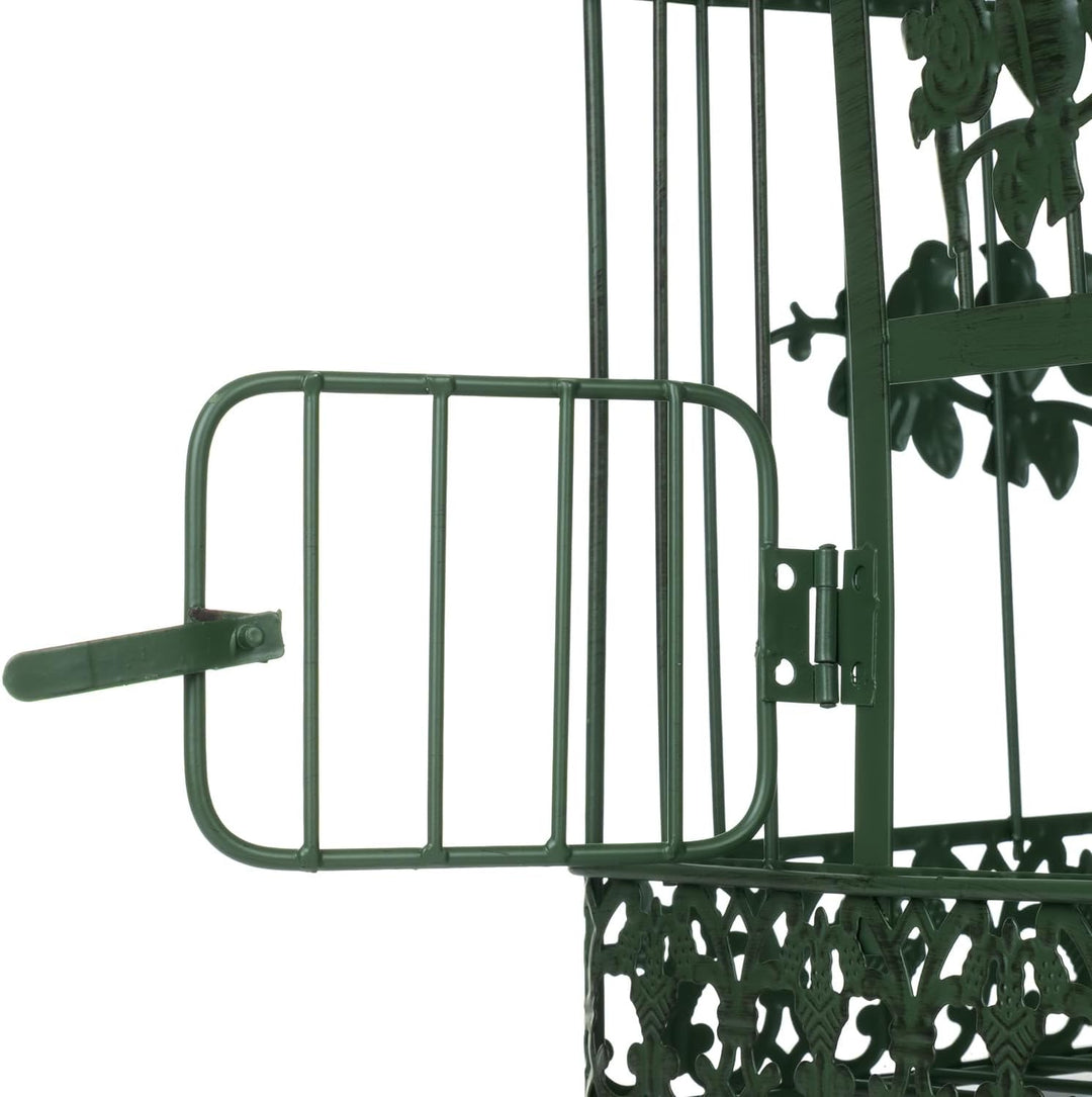 Moritz 2er Set Dekokäfige Metall altgrün Vintage Vogelkäfig Hängedeko Shabby Chic Garten Deko Käfige