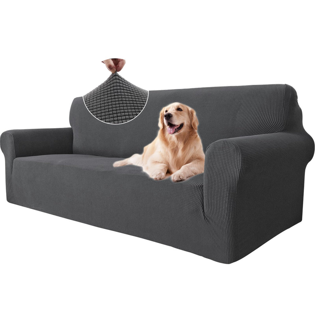Ystyle Sofa überzug 3 Sitzer Mit Armlehne, Stretch Sofabezug rutschfest, Modern Sofa Cover Für Hunde