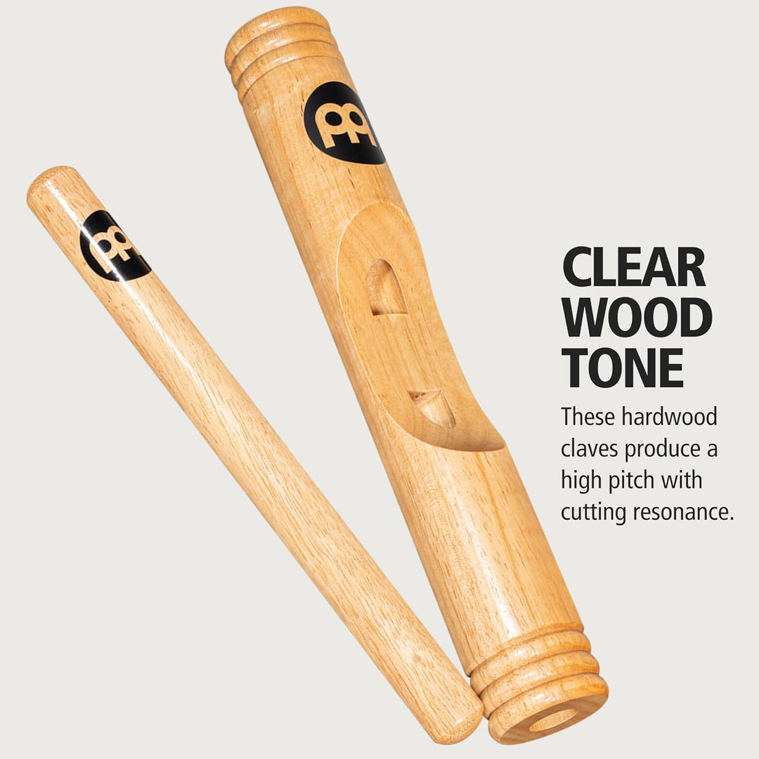 Meinl Percussion Wood Claves African - 1 Paar zylindrische Klanghölzer - Hohler Holzkorpus - Musikin