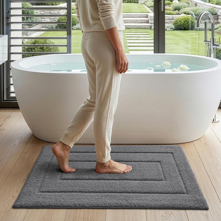 DEXI Badteppich rutschfeste,weicher Badezimmerteppich Wasserabsorbierend Badematte maschinenwaschbar
