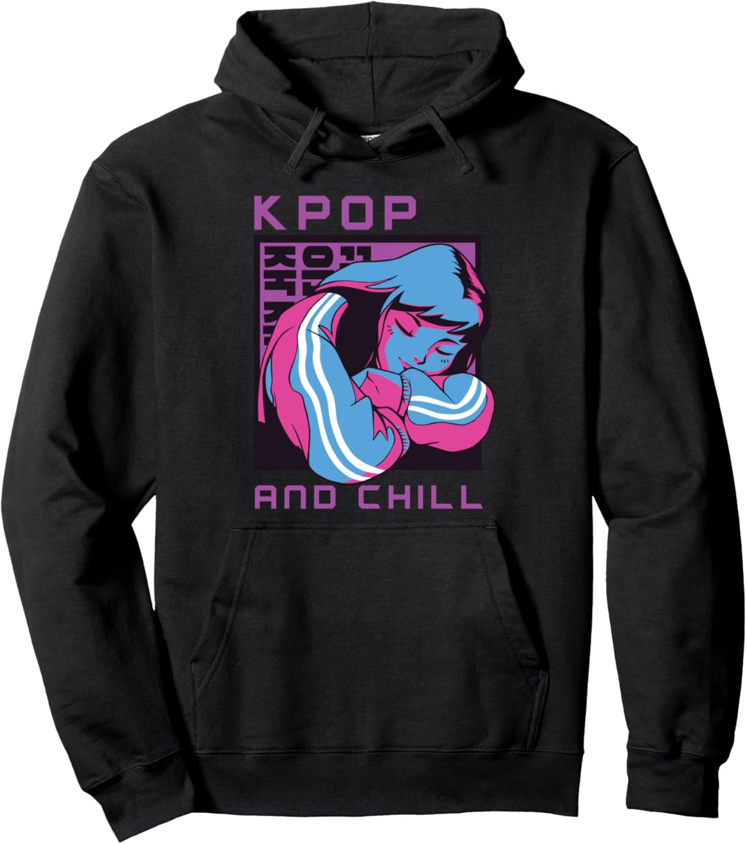 Korean - K-Pop and Chill Girl Pullover Hoodie