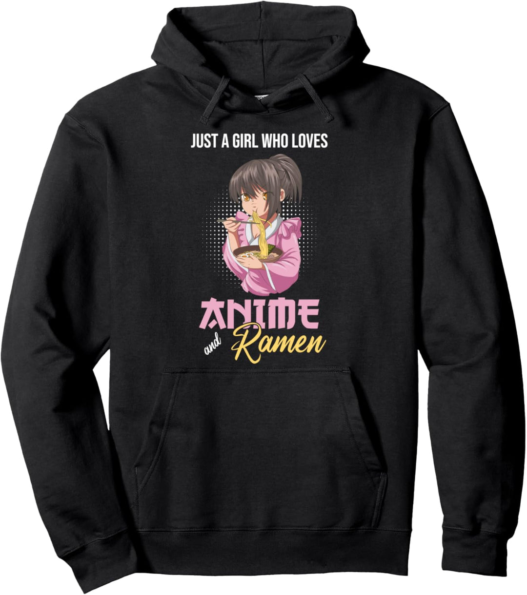 Nur ein Mädchen das Anime und Ramen liebt Otaku Anime Pullover Hoodie