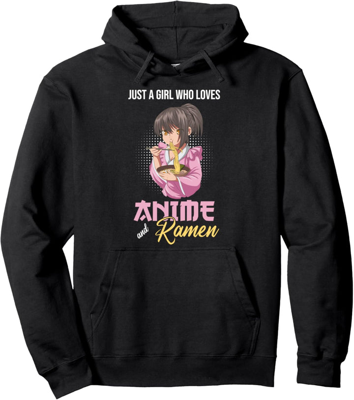 Nur ein Mädchen das Anime und Ramen liebt Otaku Anime Pullover Hoodie