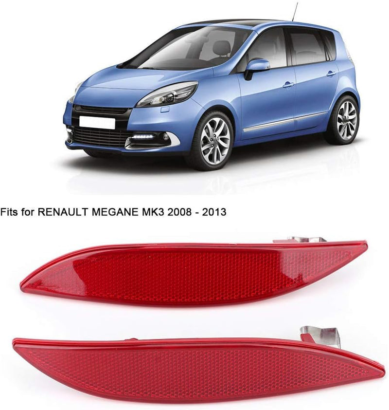 2 Stück HeckstossStangenreflektor, 265600004R Stossstangenreflektor hinten Links und rechts Auto-War