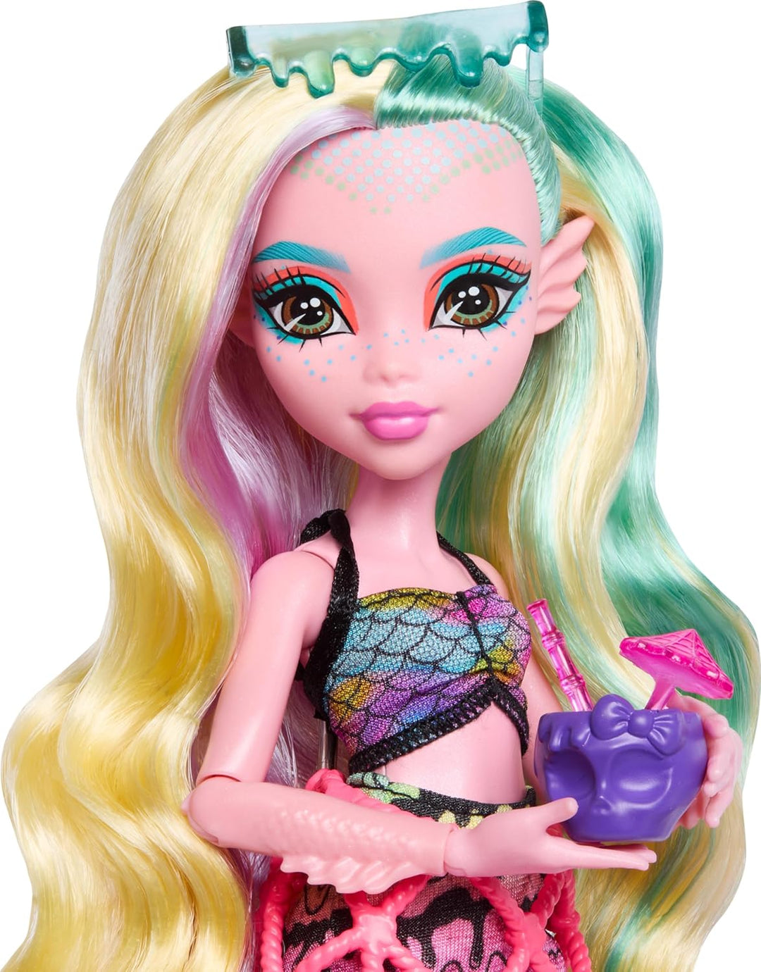 Monster High Puppe und Spielset, Lagoona Blue Scare-adise Island Snack Shack Shack mit Lebensmittelz