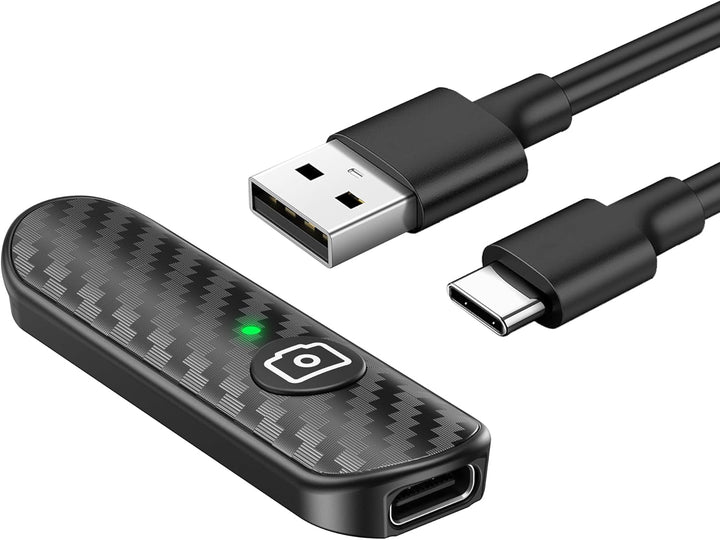 ATUMTEK Bluetooth-Fernauslöser, Design in Carbonfaser, Wiederaufladbare Kamera-Fernbedienung für iOS