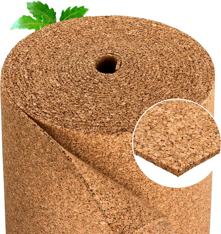 Kork Trittschalldämmung | Dämmung für Laminat & Parkett | Geeignet für Fussbodenheizung | Rollenkork