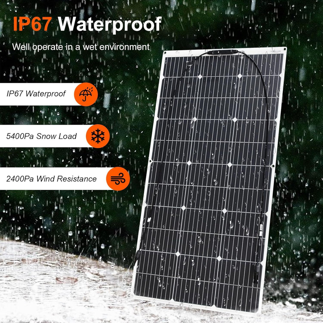 Flexibles Solarpanel Kit 100 Watt Mit Laderegler für 12V Batterien 1pcs X 100W Solarpanel Kit, 1pcs