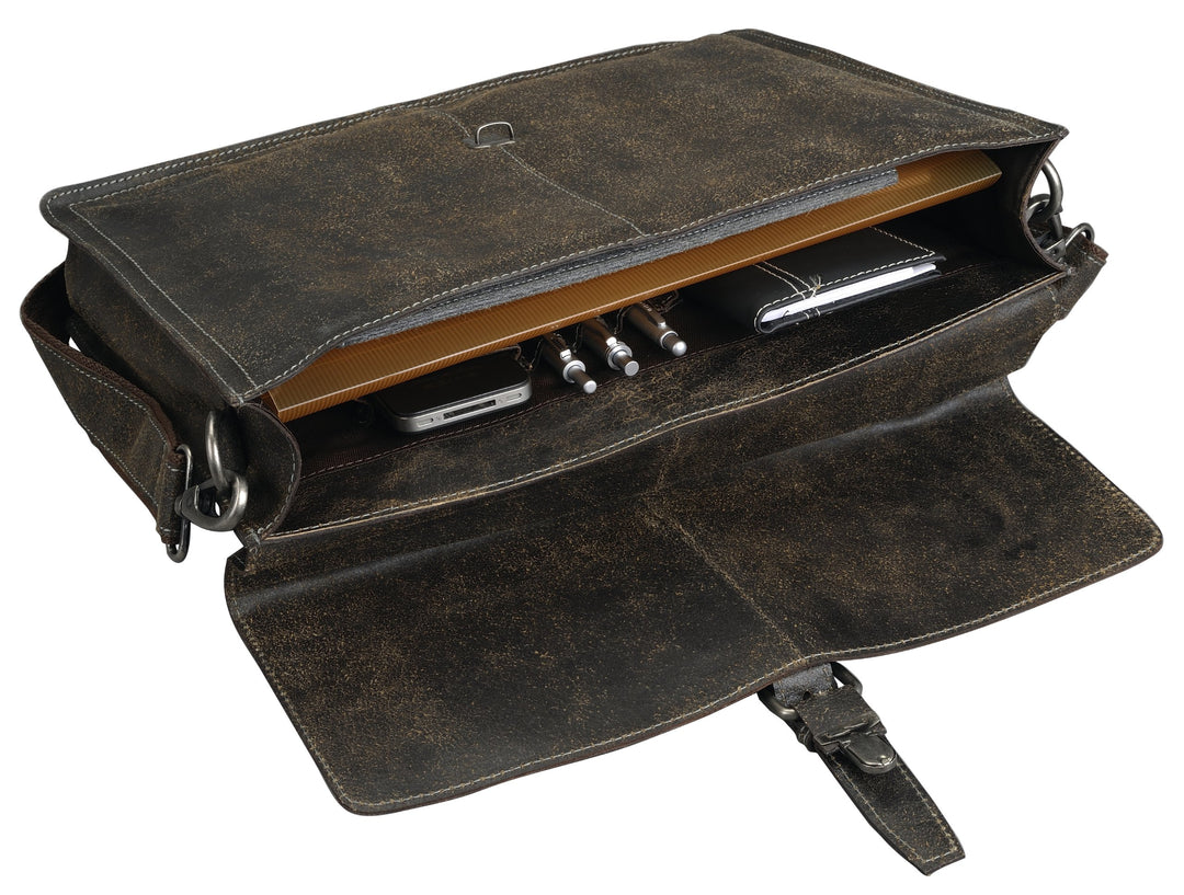 Pride and Soul 47190 Businesstasche LUCKY, Tasche aus echtem Leder, Aktentasche ca. 36 x 30 x 7,5 cm
