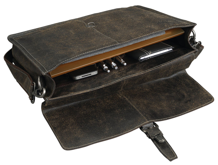 Pride and Soul 47190 Businesstasche LUCKY, Tasche aus echtem Leder, Aktentasche ca. 36 x 30 x 7,5 cm