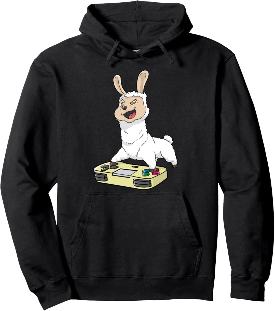 Lama Alpaka Anime Gaming Gamer Kawaii Pullover Hoodie