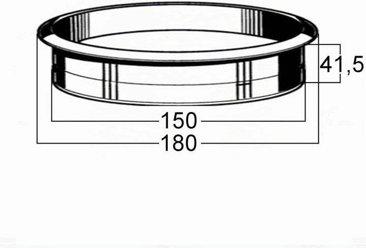 SOTECH Abfall Einwurfring Edelstahl fein gebürstet Ø 180 mm Höhe 41,5 mm zum Einbau in Waschtisch od